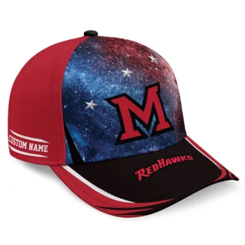 Miami RedHawks Cap - Customized Galaxy Nebula Red