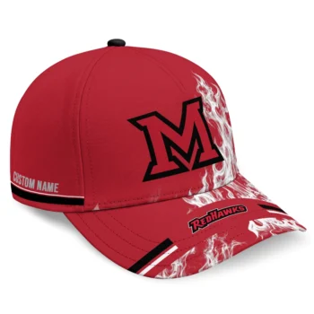 Miami RedHawks Cap - Customized Smoke Flames Red