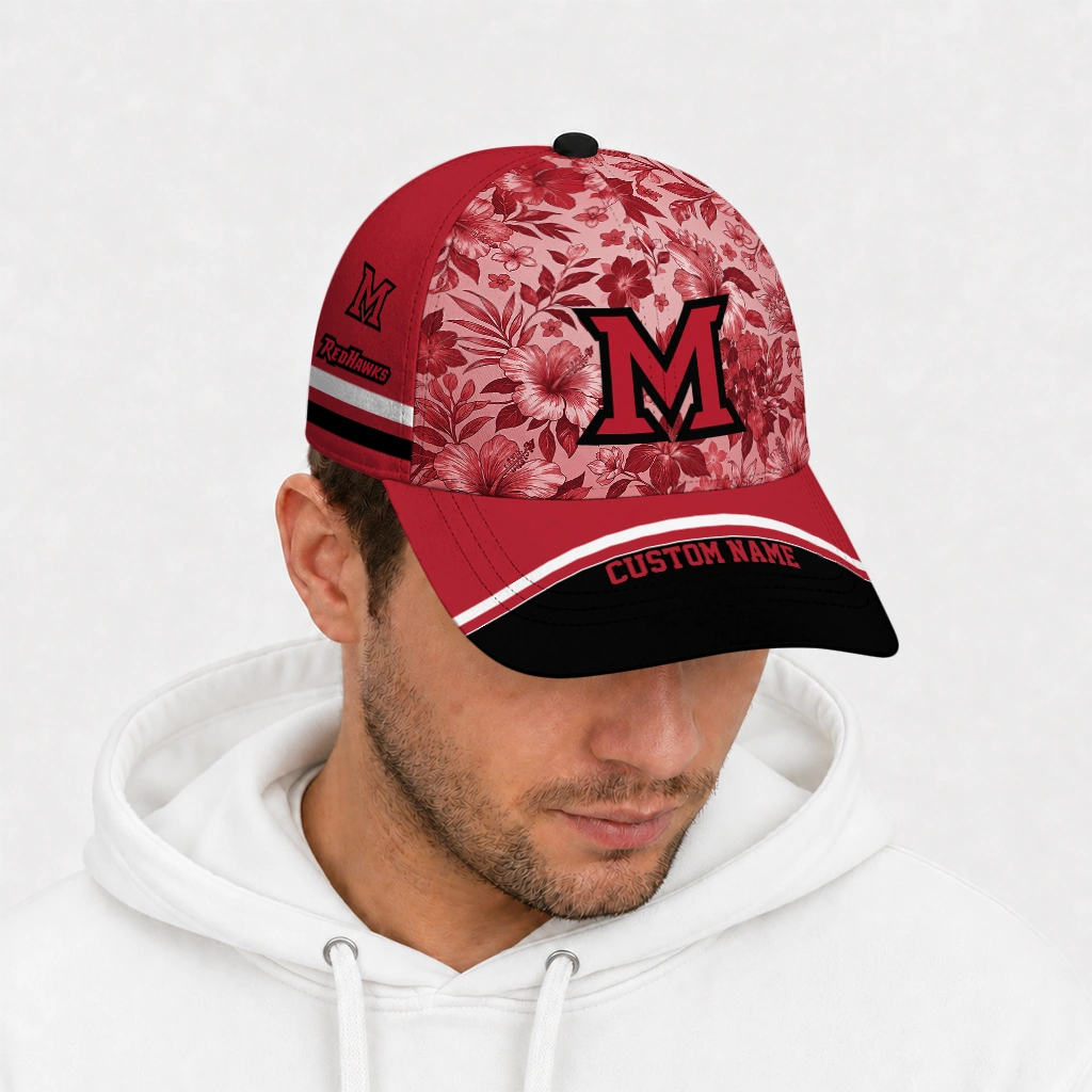 miami-redhawks-cap-customized-tropical-floral-red-new-arrival.webp