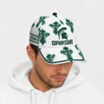 michigan-state-spartans-cap-personalized-damask-pattern-green-white-best-selling.webp