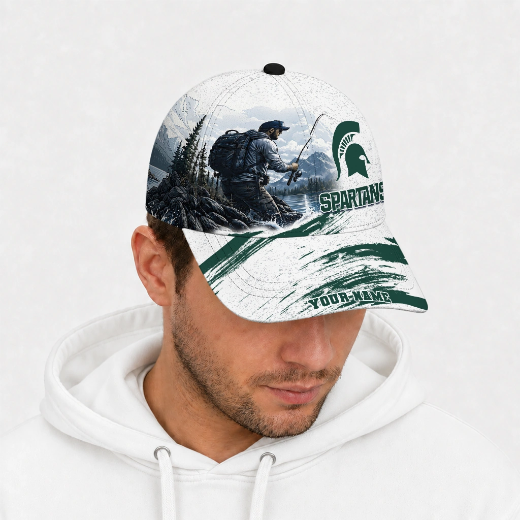 michigan-state-spartans-cap-personalized-photo-realistic-green-white-new-arrival.webp