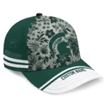 michigan-state-spartans-cap-personalized-tropical-floral-green-best-selling.webp