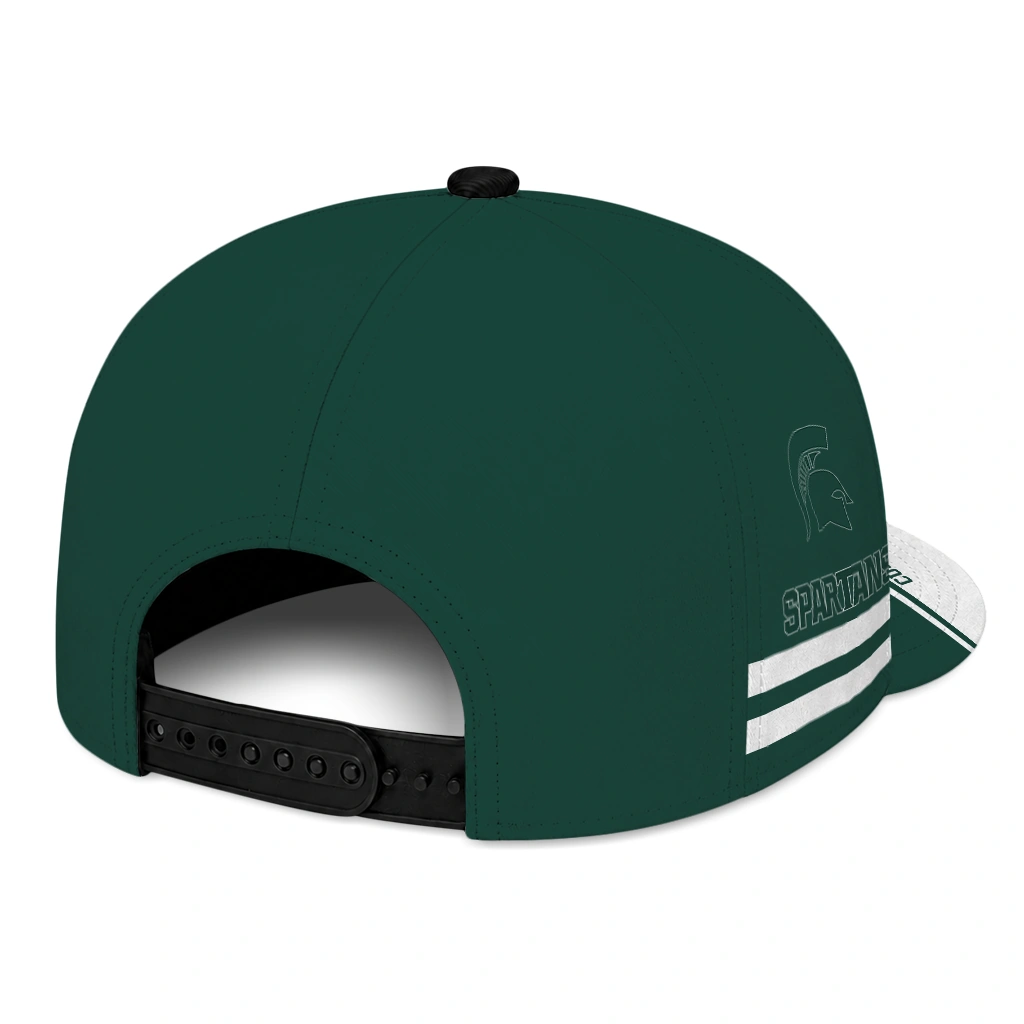 michigan-state-spartans-cap-personalized-tropical-floral-green-fashion-forward.webp