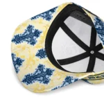 michigan-wolverines-cap-custom-damask-pattern-blue-white-best-selling.webp