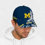 michigan-wolverines-cap-custom-smoke-flames-blue-best-selling.webp