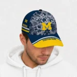 michigan-wolverines-cap-custom-tropical-floral-blue-best-selling.webp