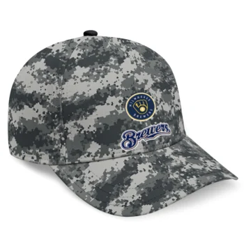 Milwaukee Brewers Cap - Custom Digital Camo Gray