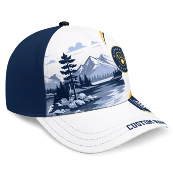 Milwaukee Brewers Cap - Customized Flat Illustration Navy Blue White