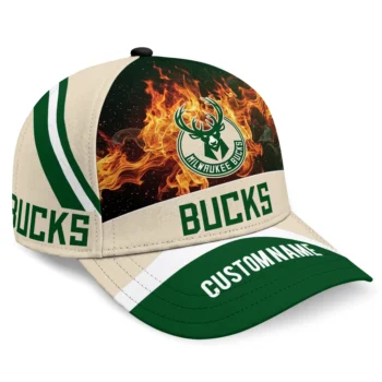 Milwaukee Bucks Cap - Custom Blazing Fire Green