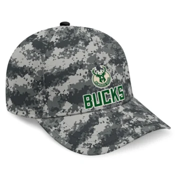 Milwaukee Bucks Cap - Custom Digital Camo Gray