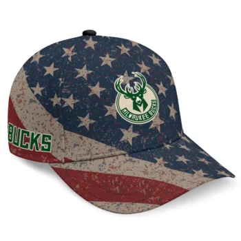 Milwaukee Bucks Cap - Customized Distressed Stars Navy