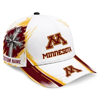 Minnesota Golden Gophers Cap - Customized Grunge Cross Maroon White