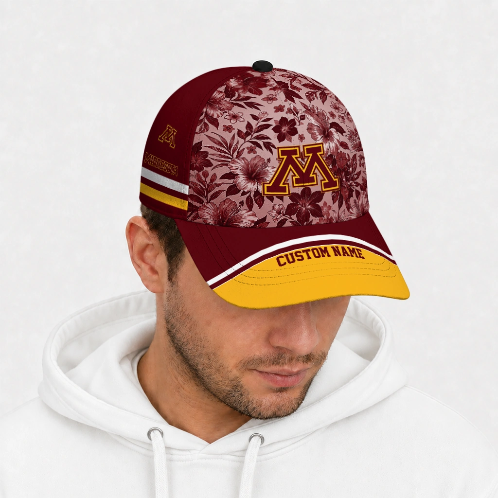 minnesota-golden-gophers-cap-customized-tropical-floral-maroon-new-arrival.webp