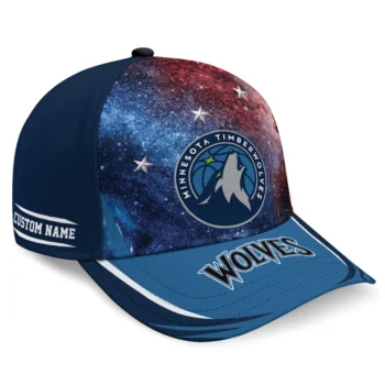 Minnesota Timberwolves Cap - Custom Galaxy Nebula Midnight Blue