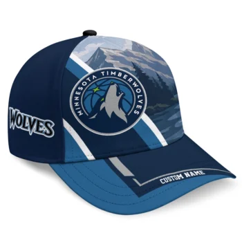 Minnesota Timberwolves Cap - Customized Diagonal Slash Midnight Blue