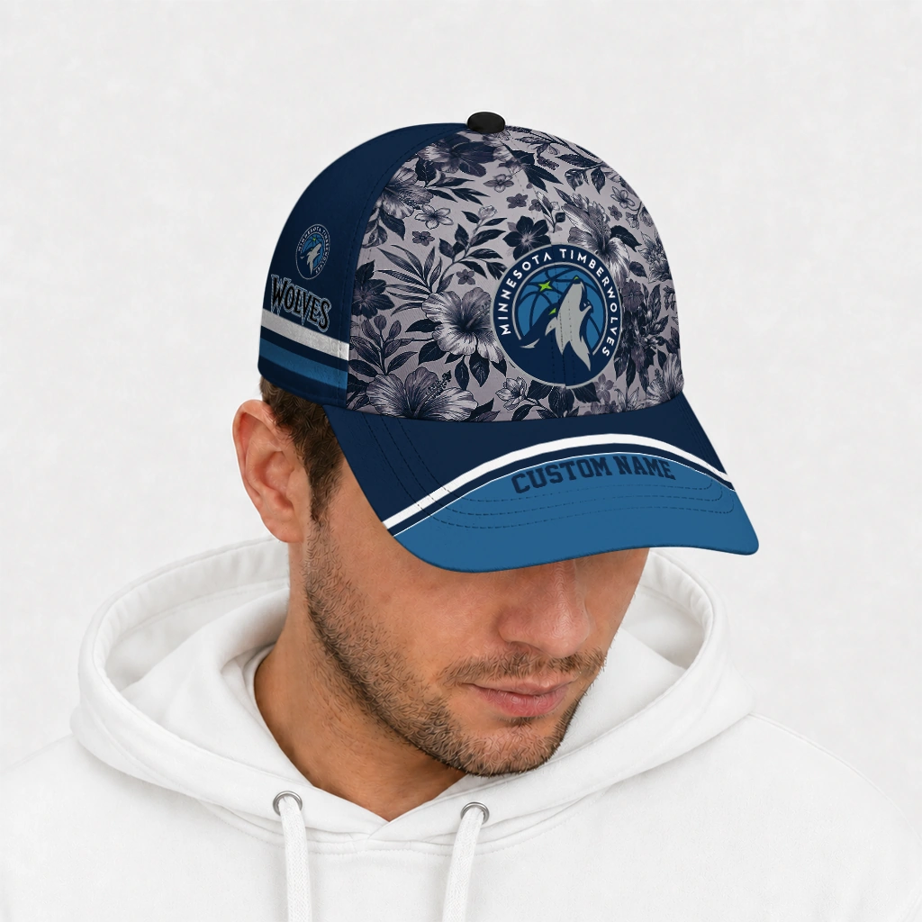 minnesota-timberwolves-cap-customized-tropical-floral-midnight-blue-new-arrival.webp