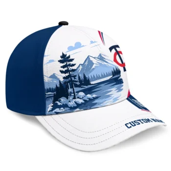 Minnesota Twins Cap - Personalized Flat Illustration Navy White