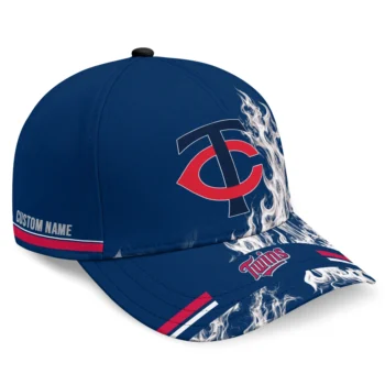 Minnesota Twins Cap - Personalized Smoke Flames Navy