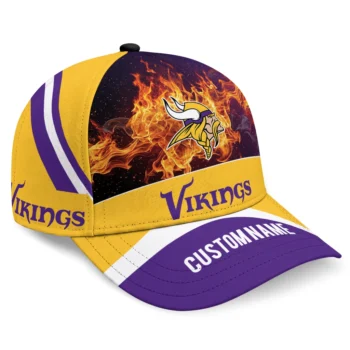 Minnesota Vikings Cap - Personalized Blazing Fire Purple