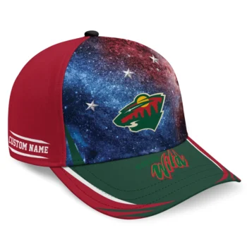 Minnesota Wild Cap - Custom Galaxy Nebula Red