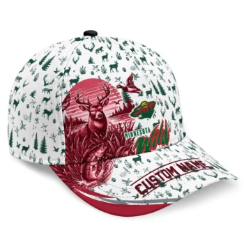 Minnesota Wild Cap - Custom Toile Pattern Red White