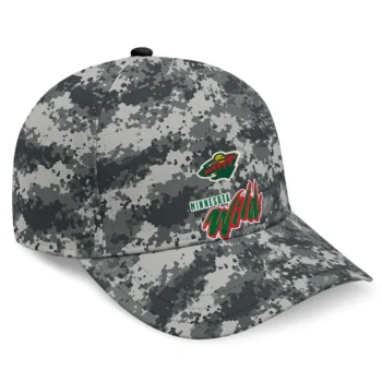 Minnesota Wild Cap - Customized Digital Camo Gray