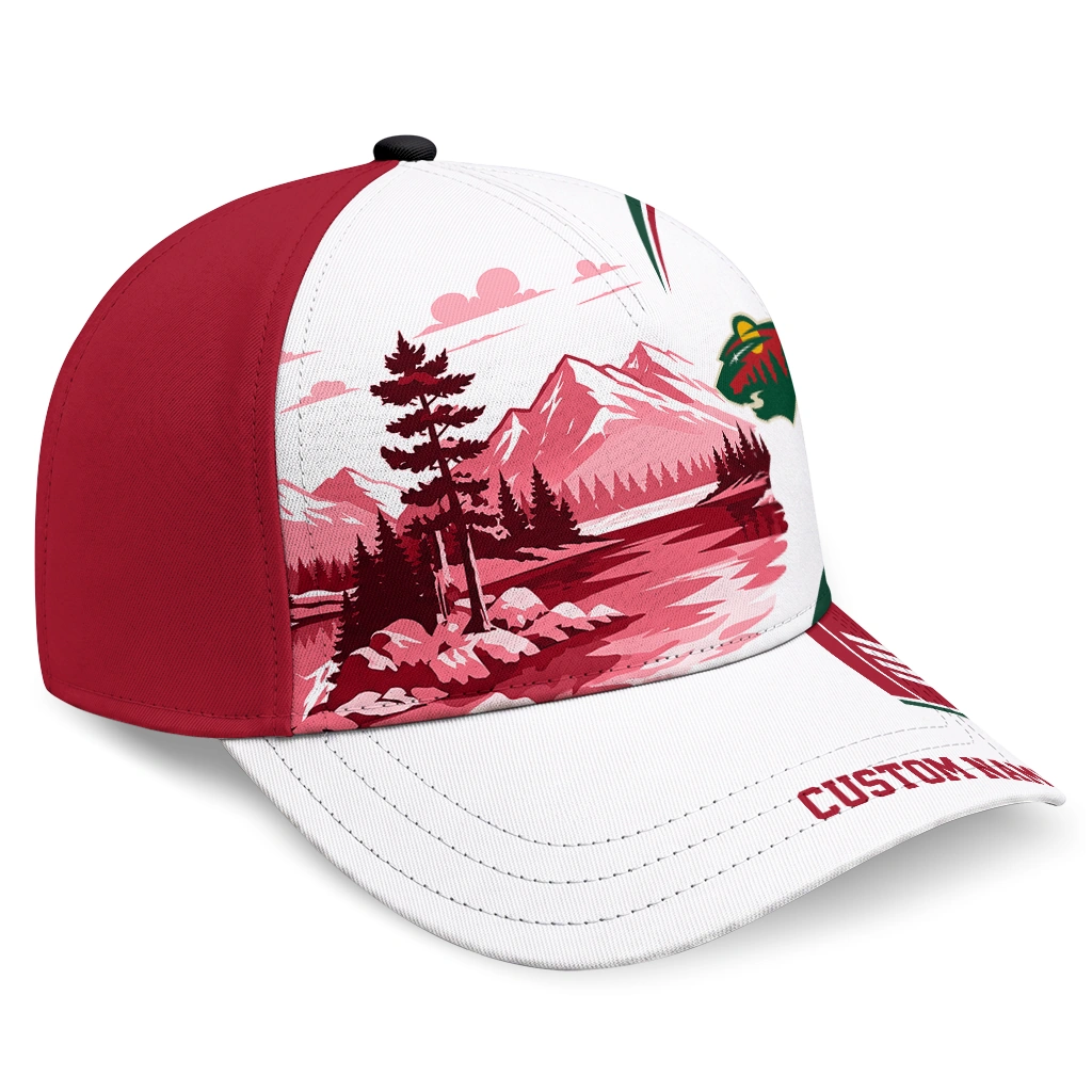 minnesota-wild-cap-personalized-flat-illustration-red-white-best-selling.webp minnesota wild cap personalized flat illustration red white best selling