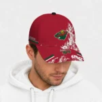 minnesota-wild-cap-personalized-smoke-flames-red-best-selling.webp
