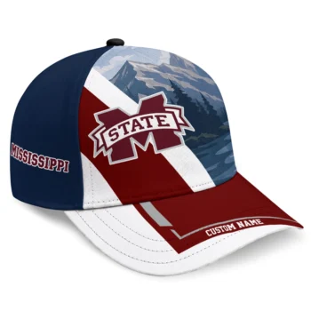 Mississippi State Bulldogs Cap - Customized Diagonal Slash Maroon
