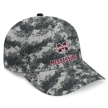 Mississippi State Bulldogs Cap - Customized Digital Camo Gray