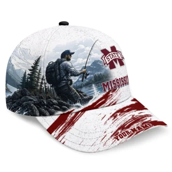 Mississippi State Bulldogs Cap - Customized Photo Realistic Maroon White