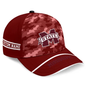 Mississippi State Bulldogs Cap - Customized Pixel Camo Maroon
