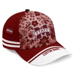 mississippi-state-bulldogs-cap-customized-tropical-floral-maroon-best-selling.webp