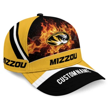Missouri Tigers Cap - Personalized Blazing Fire Black