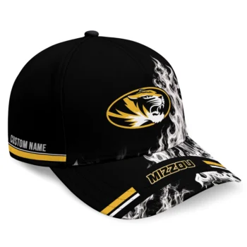 Missouri Tigers Cap - Personalized Smoke Flames Black