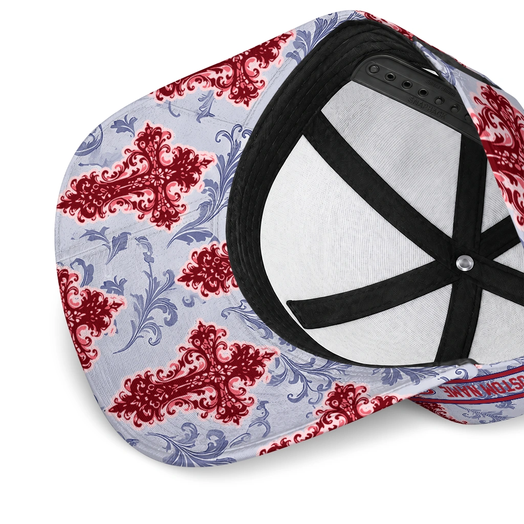 montreal-canadiens-cap-custom-damask-pattern-red-white-high-quality.webp