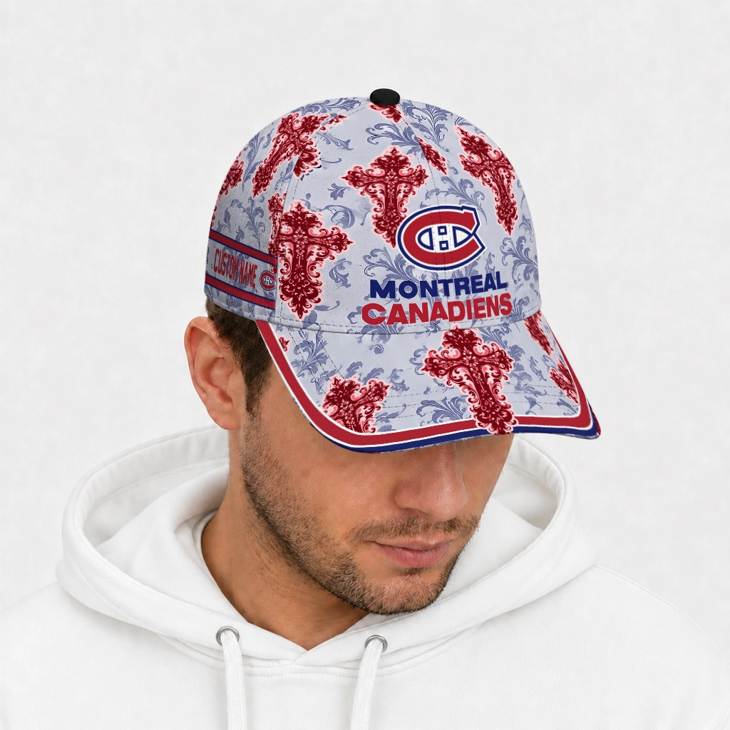 montreal-canadiens-cap-custom-damask-pattern-red-white-new-arrival.webp