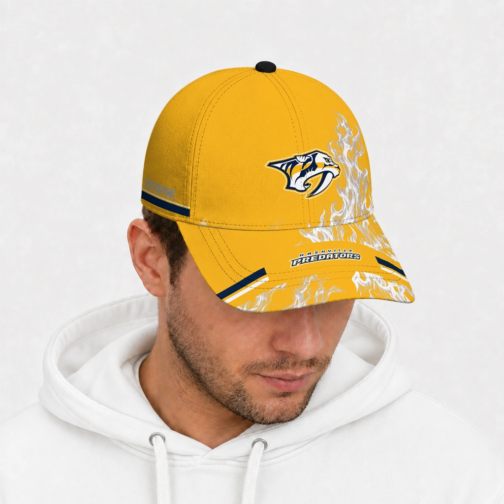 nashville-predators-cap-customized-smoke-flames-gold-new-arrival.webp