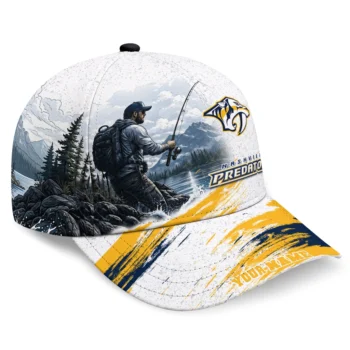Nashville Predators Cap - Personalized Photo Realistic Gold White