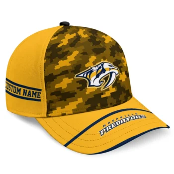 Nashville Predators Cap - Personalized Pixel Camo Gold