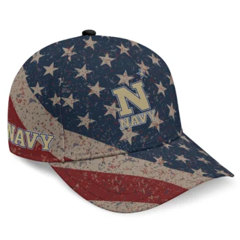Navy Midshipmen Cap - Customized Distressed Stars Navy