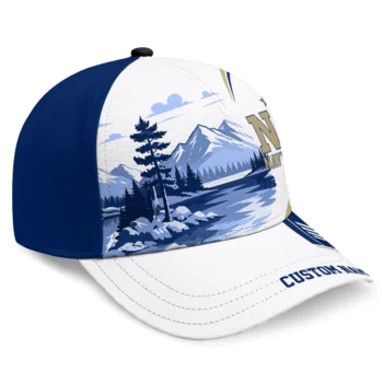 Navy Midshipmen Cap - Customized Flat Illustration Blue White