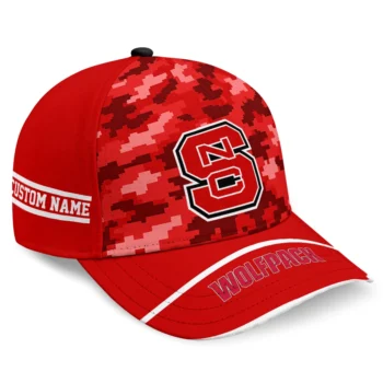 NC State Wolfpack Cap - Personalized Pixel Camo Red