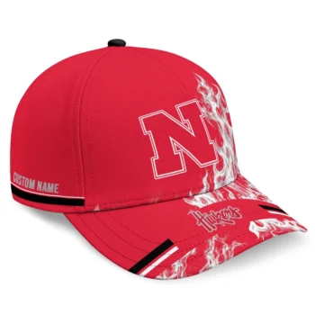 Nebraska Cornhuskers Cap - Custom Smoke Flames Red