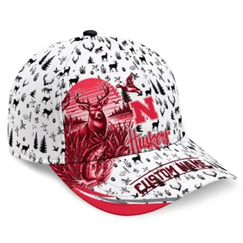 Nebraska Cornhuskers Cap - Custom Toile Pattern Red White