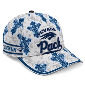 Nevada Wolf Pack Cap - Custom Damask Pattern Blue White