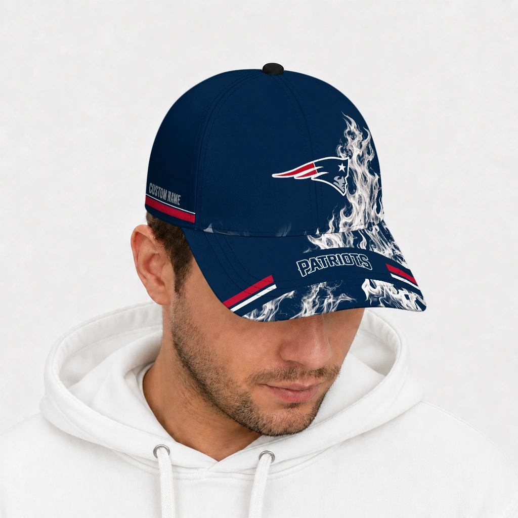 new-england-patriots-cap-customized-smoke-flames-blue-new-arrival.webp