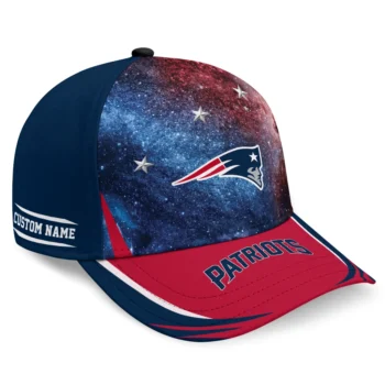 New England Patriots Cap - Personalized Galaxy Nebula Blue