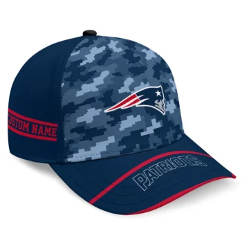 New England Patriots Cap - Personalized Pixel Camo Blue