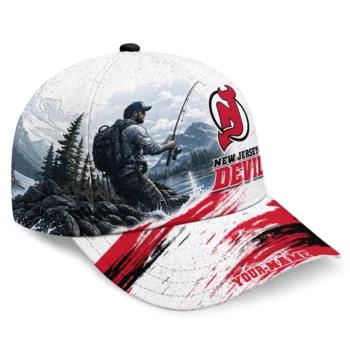 New Jersey Devils Cap - Custom Photo Realistic Red White